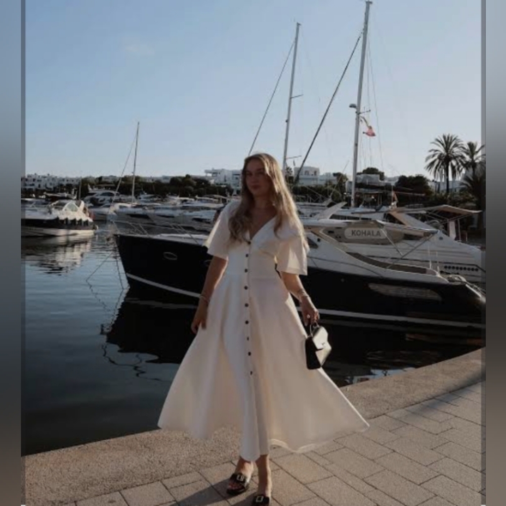 Zara ZW Collection Midi Button Dress - Picture 7 of 13